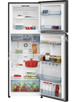 Холодильник Hitachi HRTN6443SBBKCS черный двухкамерный 315/94л морозилка сверху