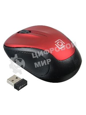Мышь беспроводная Oklick 665MW черный/красный, 1000 dpi, радиоканал, USB, кнопки - 3