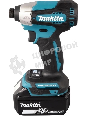 Дрель-шуруповерт Makita DTD157RTJ, 18 В, 5 Ач, 140 Нм, бесщеточный, ударный