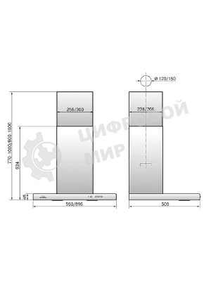 Вытяжка каминная Elikor Вента 90П-650-К3Д топленое молоко, 90 см, 650 куб. м/ч, 60 дБ