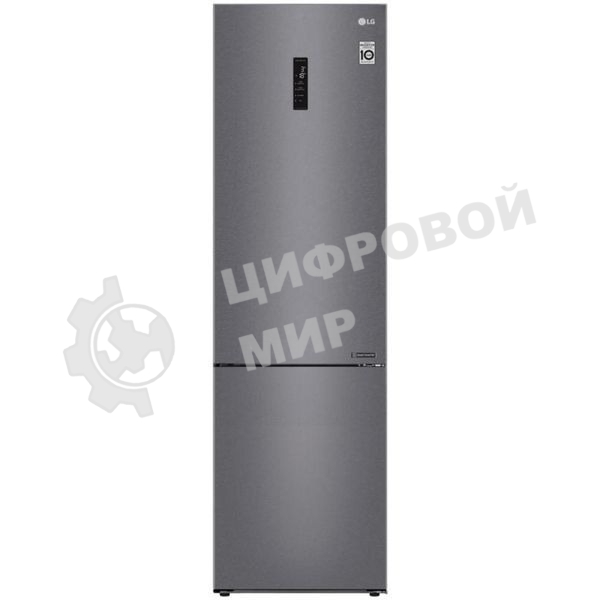 Холодильник LG GA-B509CLSL графитовый двухкамерный 277/107л морозилка снизу, No Frost