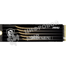 Накопитель SSD MSI SPATIUM M480 PRO, 2Tb, M.2 2280, PCIe 4.0 x4, NVMe, R/W 7400/7000