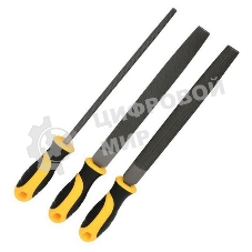 Набор напильников 3шт №2 Deli DL353083 200мм, инструментальная сталь T12, пластиковая рукоятка