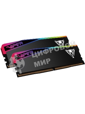 Оперативная память Patriot Memory Viper Elite 5 Ultra RGb RTL Gaming VEUR564G6028K DDR5 2x32Gb 6000MHz PC5-48000 CL28 DIMM 288-pin 1.4В kit single rank с радиатором Ret