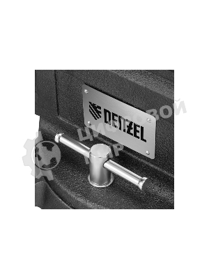 Тиски слесарные Denzel BVH-200, 200 мм, поворотные, стальная направляющая, с наковальней