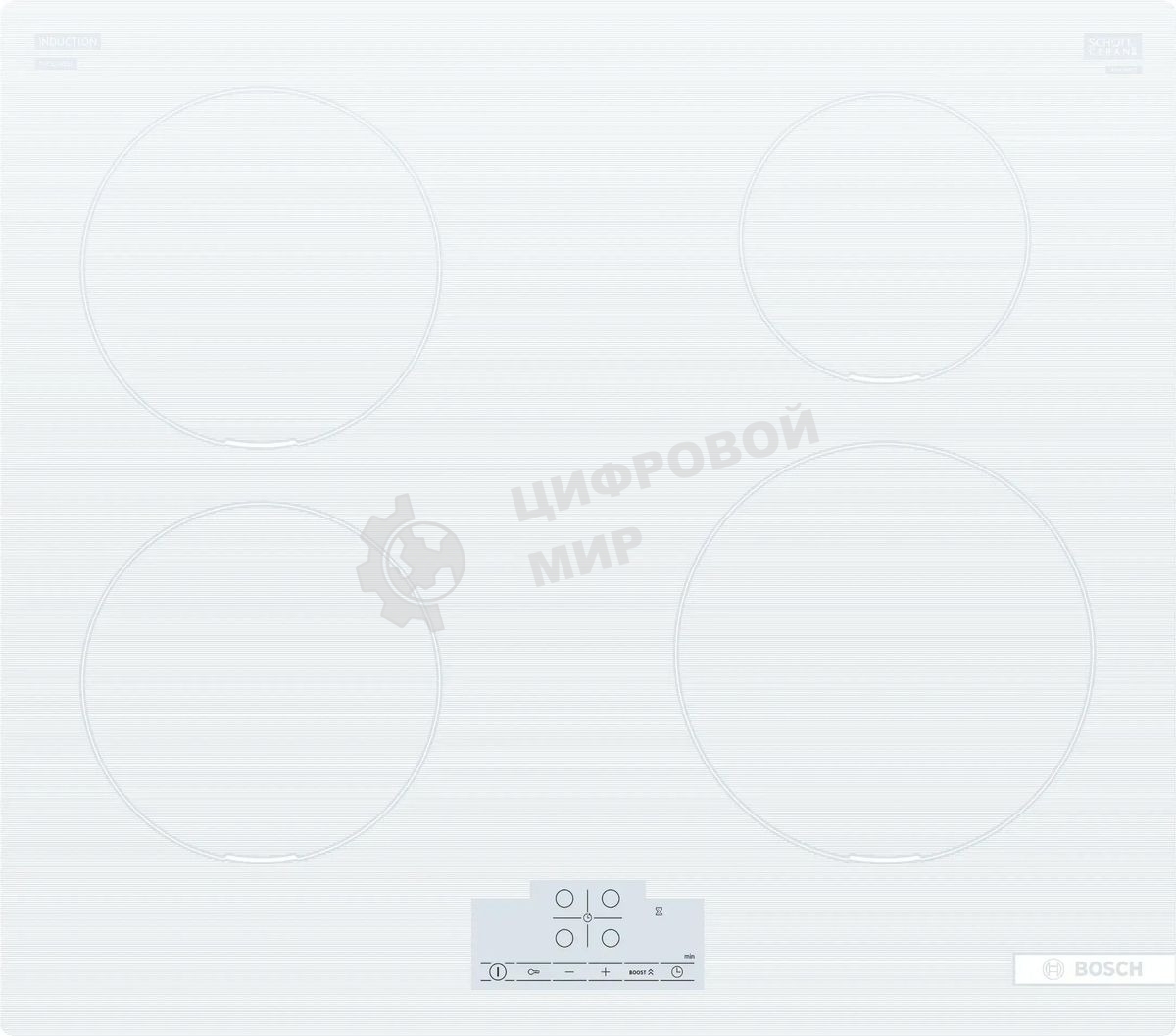 Индукционная варочная панель Bosch Serie 6 PUE612BB1E белый