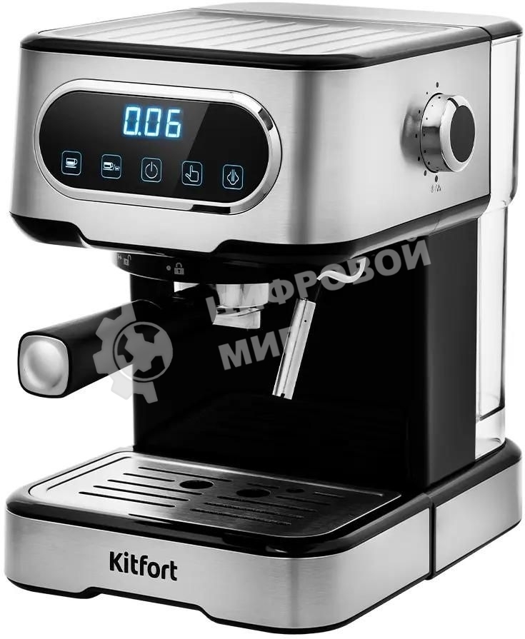 Кофеварка капельная Kitfort KT-765 1100Вт серебристый/черный