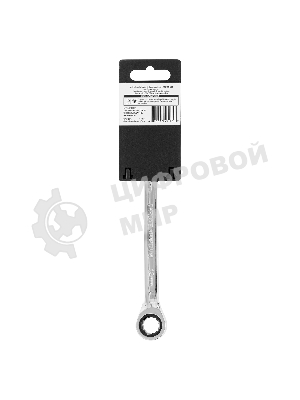 Ключ комбинированный Denzel, с трещеткой, 12 мм