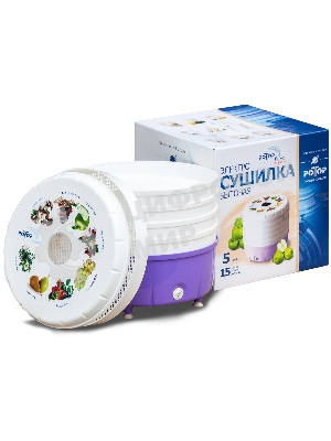 Сушилка для овощей и фруктов Ротор Люкс СШ-023 5под. 350 Вт, белый