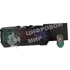 Комплект клавиатура+мышь Qumo Solaris проводной, USB, 2200 DPI, чёрный