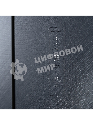 Холодильник Бирюса CD 496 TCG текстурированное серое стекло трехкамерный 334/162л морозилка снизу, NoFrost, Side by Side