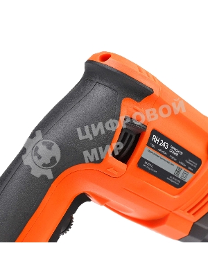 Перфоратор Patriot RH 243, SDS+, мощность 770 Вт, 2.6 Дж, 3 режима работы, макс.диаметр 24мм, глубиномер, кейс