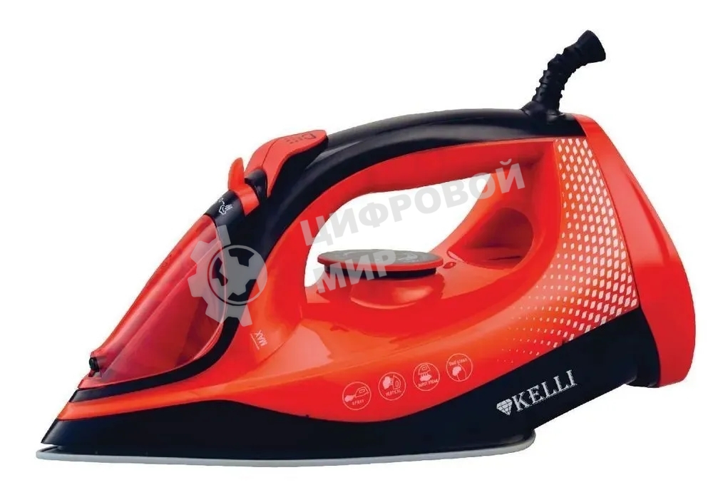 Утюг Kelli KL-1648 красный керамическое покрытие