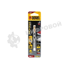Сверло спиральное по металлу Denzel 5 x 86мм, Р6М5, Golden Tip, многогранная заточка