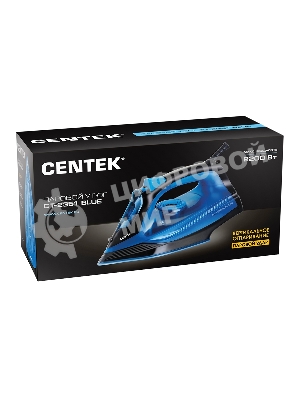 Утюг Centek CT-2351 синий, 2200 Вт, 35 г/мин, 130 г/мин, 300 мл