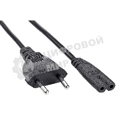Кабель Premier 5-180 IEC C7 (2-pin) Евровилка 1.8м (5-180(0.5) 1.8) черный (Bulk)