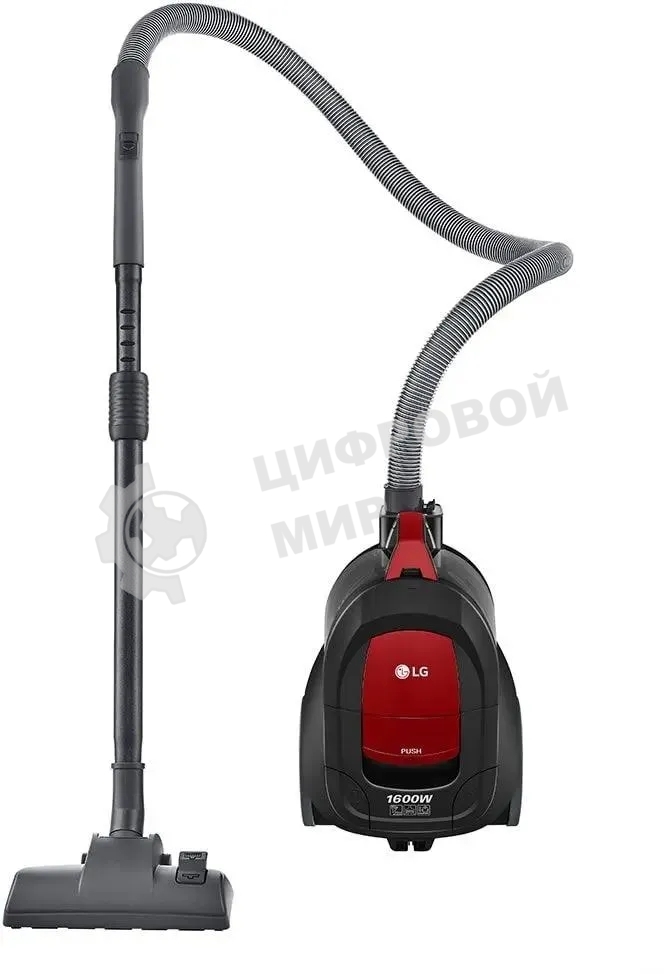 Пылесос LG VC5316NNTR черный/красный, 330/1600 Вт, уборка сухая, пылесборник контейнер 1.3 л