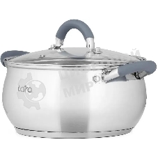 Кастрюля Lara LR02-482 BELL 20x11,5 см, 3,5 л, нержавеющая сталь 316L (хром/никель/молибден), с крышкой