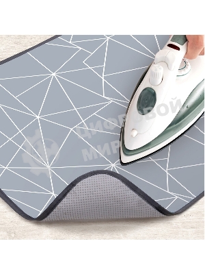 Коврик для глажки Ника КГ/3 с линиями на сером