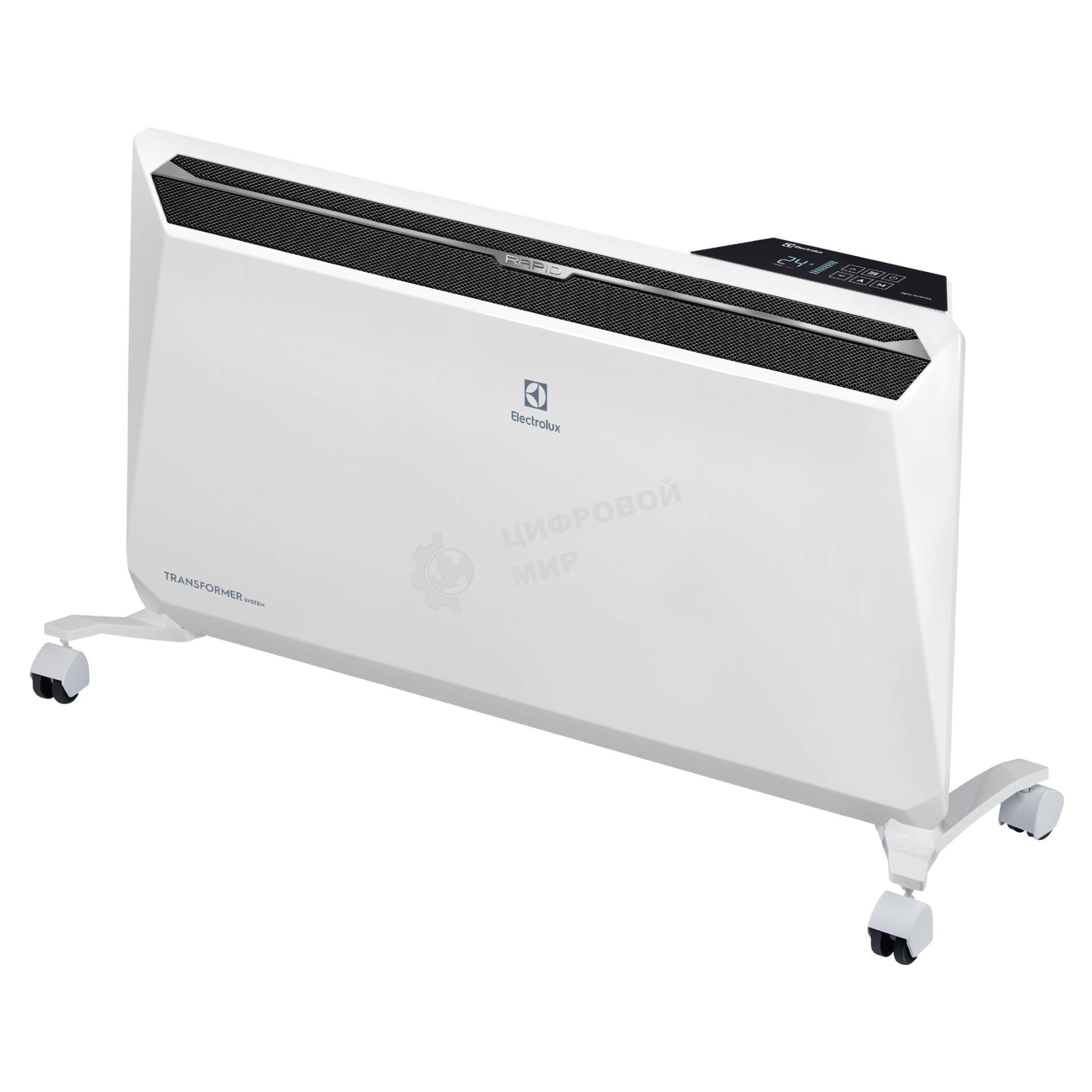 Комплект Electrolux Rapid Transformer с блоком управления и шасси ECH/R-2000 T-TUI4 белый, 2000 Вт, 25 м2, термостат, дисплей