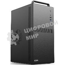 Компьютерный корпус CBR mATX Minitower V205, без БП, 1хUSB 3.0, 1хUSB 2.0, HD Audio+Mic, ручка, каркас металл 1.8мм, Black PCC-MATX-V205-WPSU