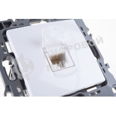 Розетка информационная ЭРА RJ45, IP20, белый (10/100/2800)