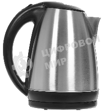 Чайник электрический Hyundai HYK-S1030 1.7 л, 2200 Вт, серебристый матовый/черный (корпус: металл)