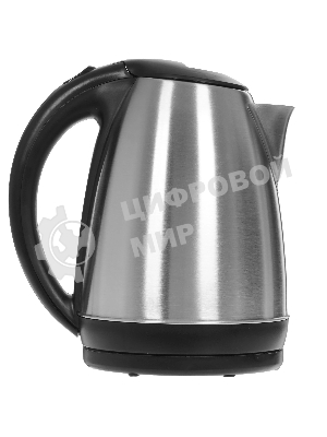 Чайник электрический Hyundai HYK-S1030 1.7 л, 2200 Вт, серебристый матовый/черный (корпус: металл)