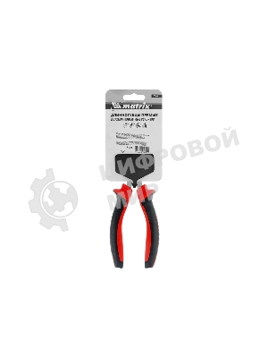 Длинногубцы прямые Matrix, 160 мм, хром-ванадий, двухкомпонентные рукоятки