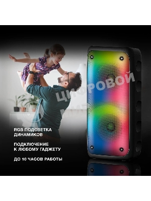 Минисистема Hyundai H-MC1230 черный 40Вт FM USB BT micro SD