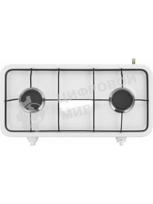 Плита настольная газовая Energy EN-002 белый, 6,4 кВт, газовая горелка, конфорки - 2, эмалированная сталь, поворотные переключатели