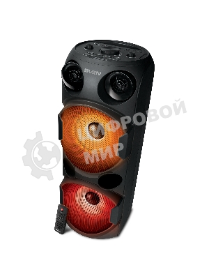 Колонка АС SVEN PS-750, черный (80 Вт, TWS, Bluetooth, FM, USB, microSD, LED-дисплей, 2х4400мА*ч)