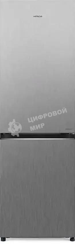 Холодильник Hitachi R-B410PUC6 PSV серебристый двухкамерный 215/105л морозилка снизу, No Frost