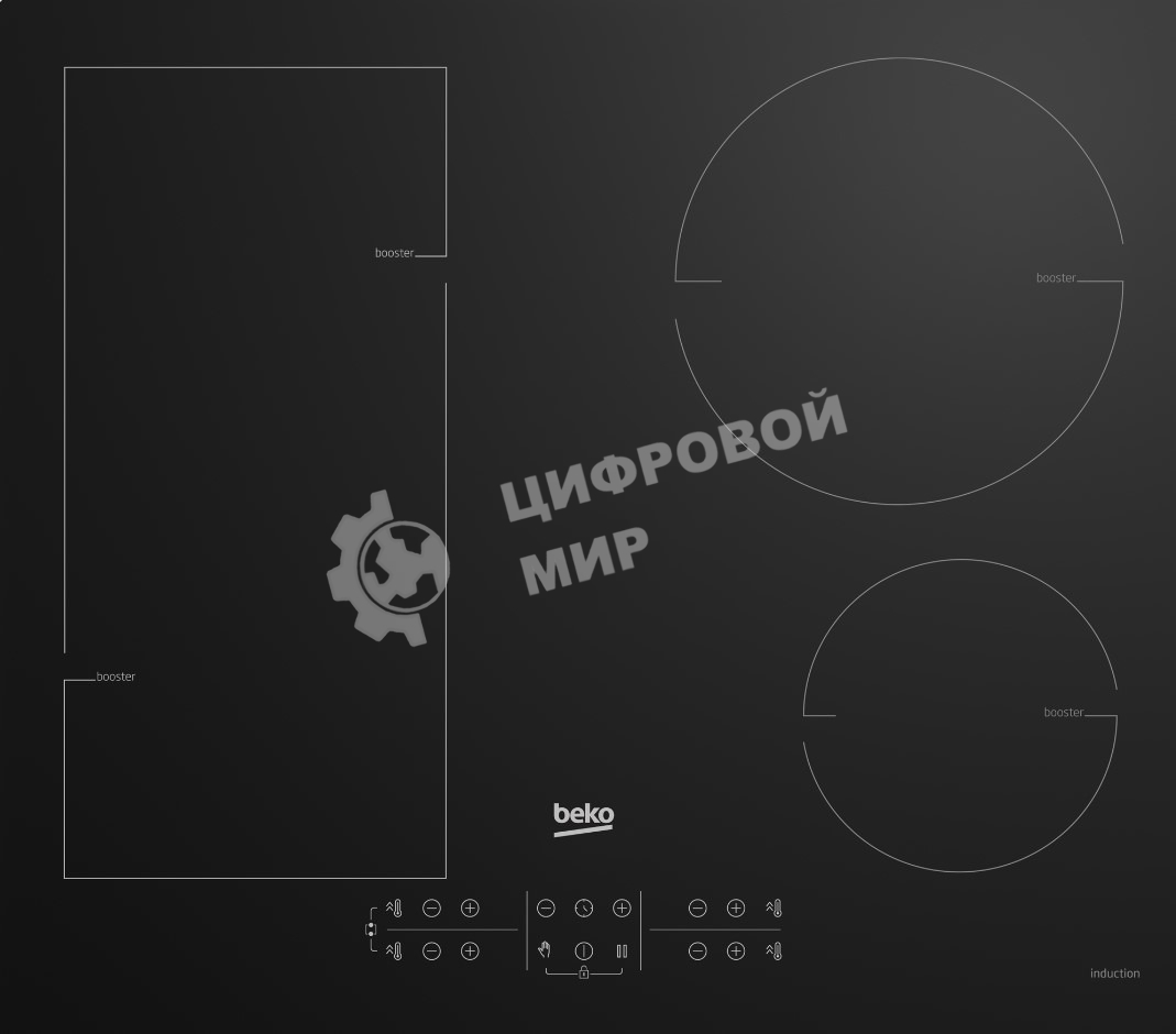 Индукционная варочная панель Beko BHI6420KFBB черный