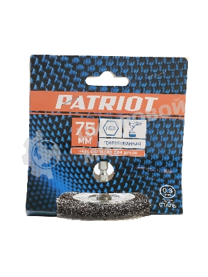 Щетка EDGE by PATRIOT круглая для дрели 75мм НЕХ