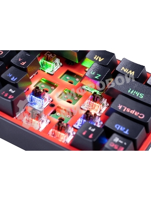 Клавиатура Redragon Fizz проводная, USB Type-A, чёрный/красный