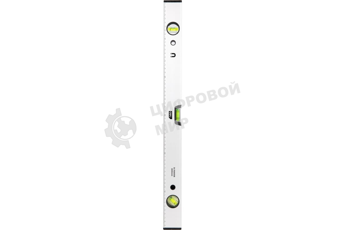 Строительный уровень Deli DL700600B 600мм Алюминиевый сплав. Мягкая резина на обоих концах. Магнит для удобства эксплуатации.