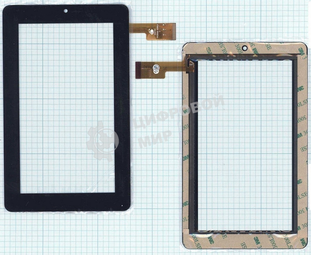 Сенсорное стекло (тачскрин) TPC0069 VER5.0 (188х114), черное
