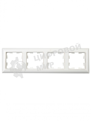 Рамка 4-местная IEK BRITE РУ-4-Бр DECOR 3D-форма белый