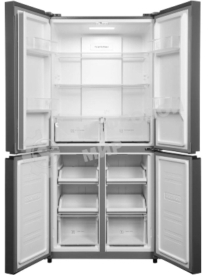 Холодильник Hyundai CM45083F черный трехкамерный 289/144л морозилка снизу, No Frost, Side by Side