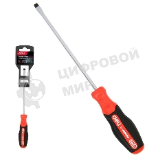 Отвертка шлицевая Deli DL3441 SL3x100мм сталь S2, матовый стержень, двухкомпонентная прорезиненная рукоять