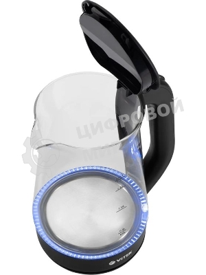 Чайник электрический Vitek VT-8803 1.7 л, 2200 Вт, черный корпус: стекло