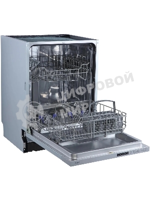 Встраиваемая посудомоечная машина Бирюса DWB-612/5, серебристый, 59.8 см, 12 компл., 49 дБ, класс A++