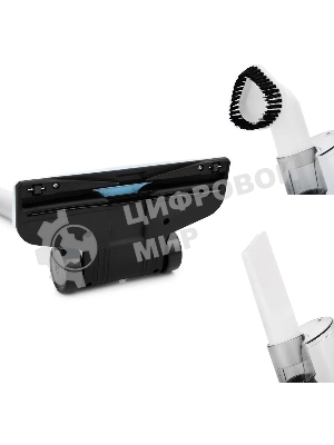 Пылесос вертикальный Kitfort KT-586-2 голубой, питание от сети, 400 Вт, уборка сухая, пылесборник 1,2 л