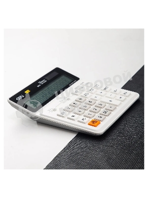 Калькулятор бухгалтерский Deli EM01010 белый 12-разр.