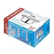 Кастрюля Maunfeld LAURA MCS22S08GR из нержавеющей стали со стеклянной крышкой, 18 см, 2,2 л.