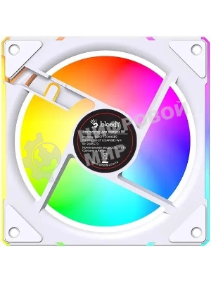 Вентилятор для корпуса Bloody BD-CF120ARGB2 LCD ARGB белый, 120 мм, 1600 об/мин, 26 дБ, 4 pin