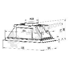 Вытяжка встраиваемая Krona Ameli Light 600 PB нержавеющая сталь, 52.5 см, 633 куб. м/ч, 44 дБ