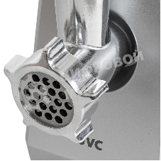 Мясорубка электрическая JVC JK-MG128 черный, 2500 Вт, 2.7 кг/мин, реверс, металлический лоток, насадки - 4