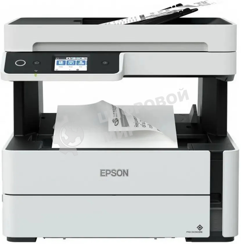 МФУ струйный Epson M3170 (C11CG92501), A4, ч/б, печ. до 39 стр/мин., 2400 x 1200 dpi (печать) 1200x2400dpi (скан.), USB, RJ-45, Wi-Fi, Air Print